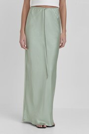 4th & Reckless Green Yimena Satin Midaxi Skirt - Image 3 of 4