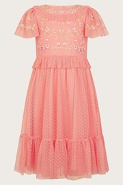 Monsoon Pink Josephine Embroidered Dress - Image 2 of 4