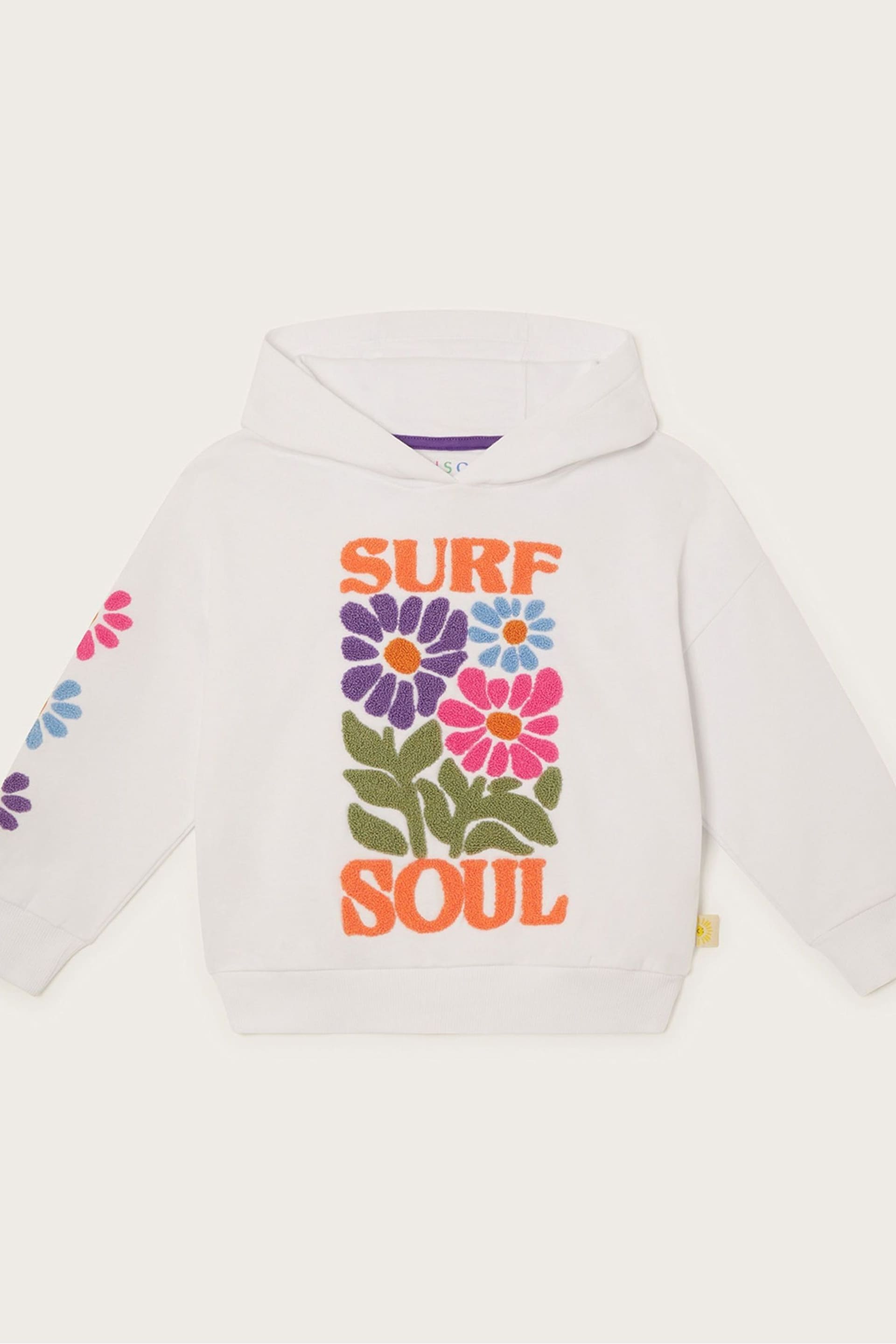 Monsoon White Oversized Surf Hoodie - Image 2 of 4