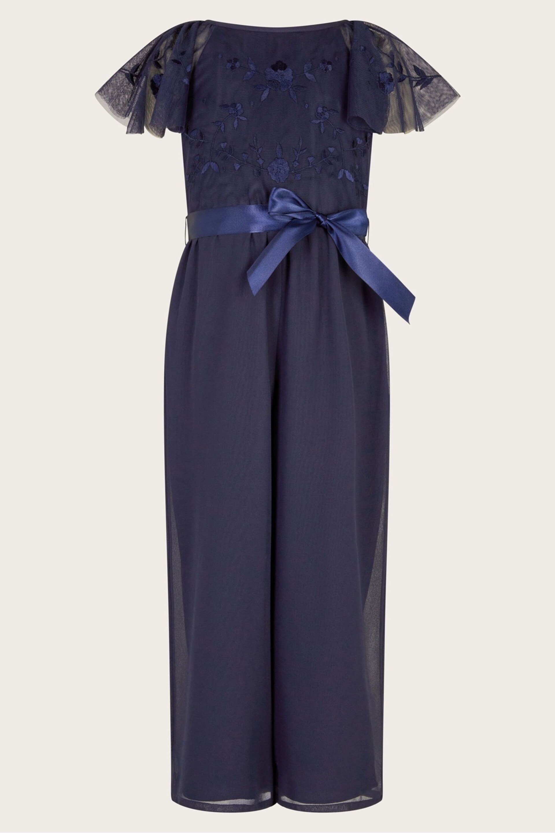 Monsoon Blue Amelia Embroidered Jumpsuit - Image 1 of 3