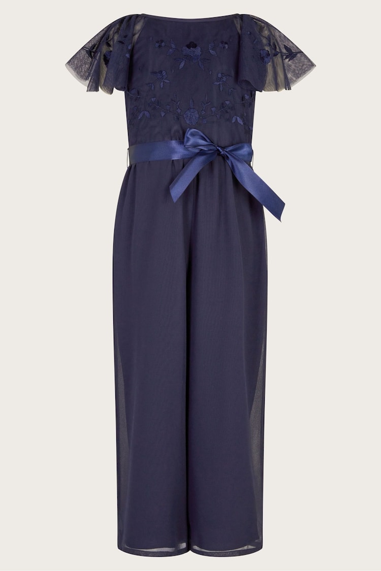 Monsoon Blue Amelia Embroidered Jumpsuit - Image 1 of 3