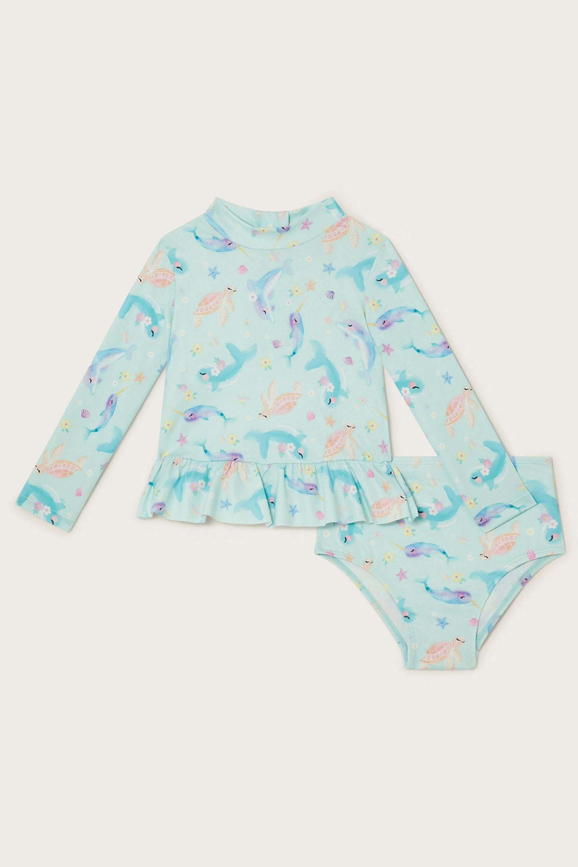 Monsoon Blue Sea Creatures Two-Piece Sunsafe Suit - Image 1 of 3