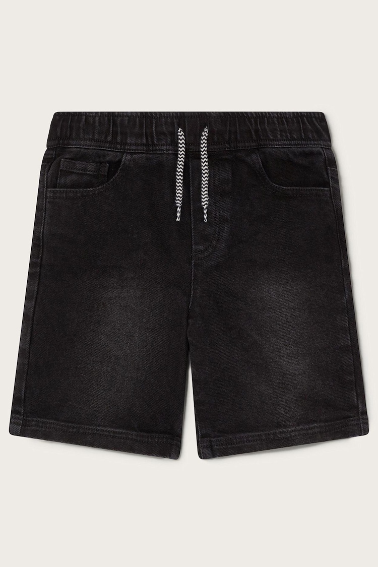 Monsoon Black Denim Pull-On Shorts - Image 1 of 3