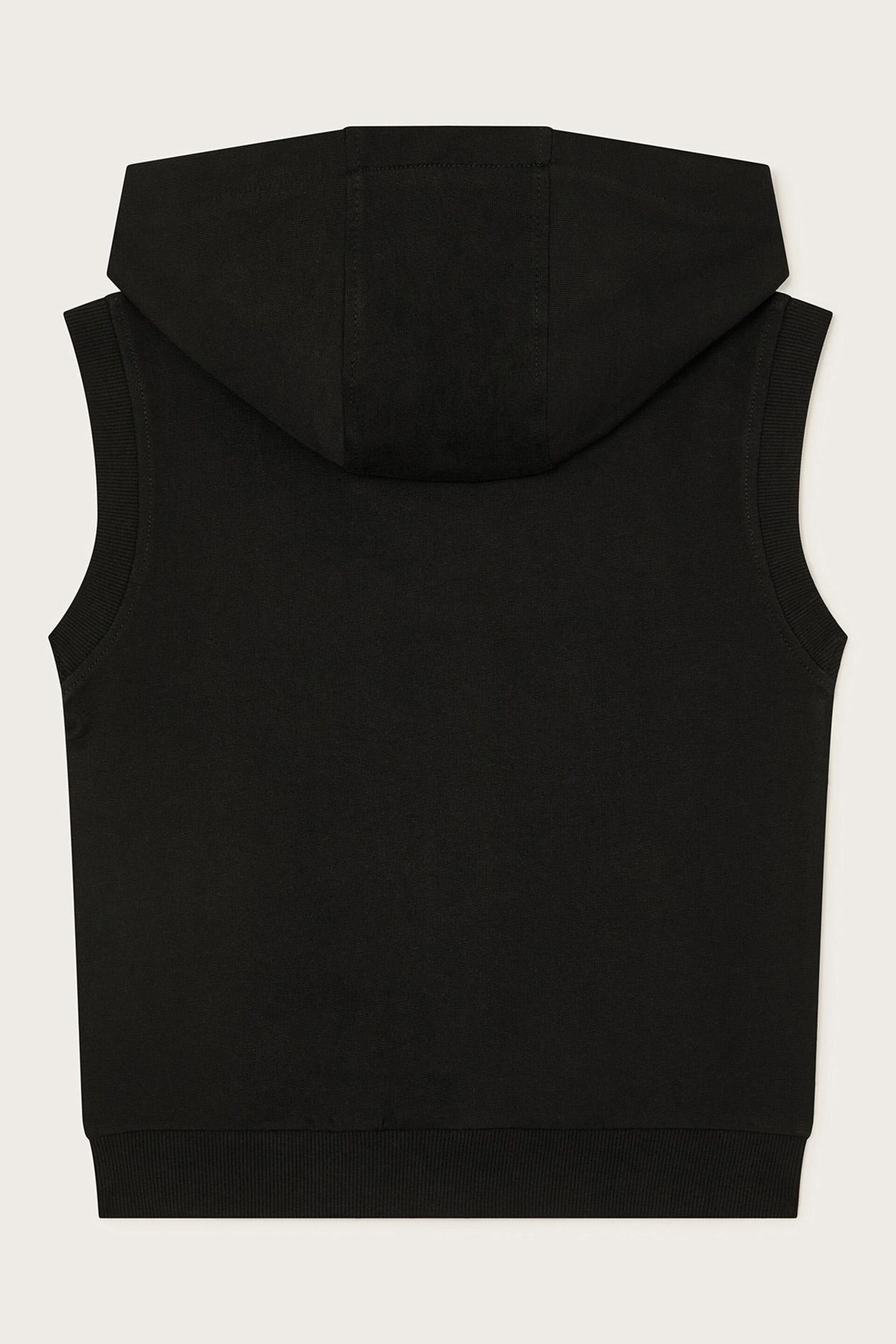 Monsoon Black Sleeveless Zip-Up Hoodie - Image 2 of 3