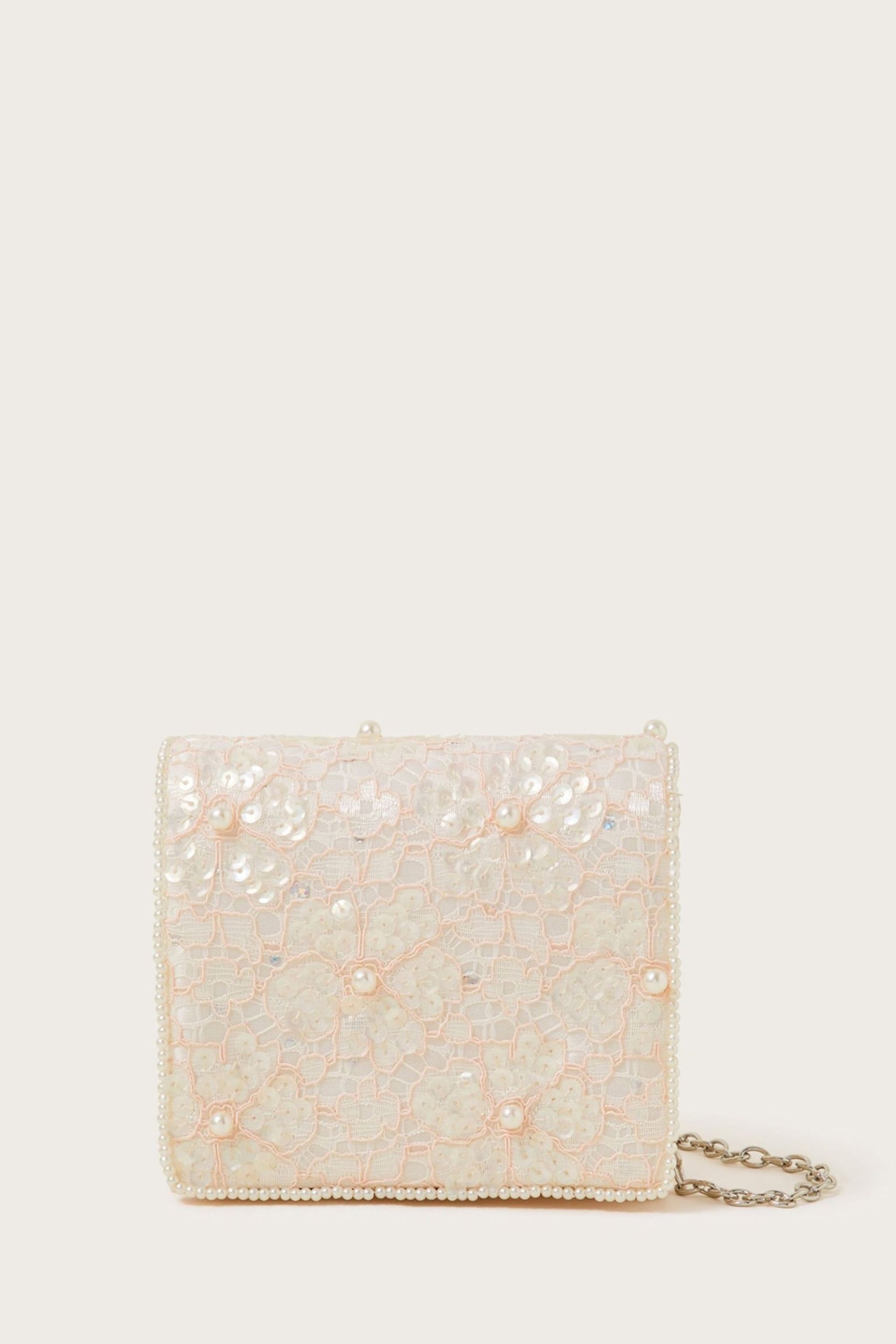 Monsoon Pink Pearly Lace Bag - Image 1 of 3