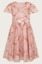Monsoon Pink Rose Print Dress - Image 1 of 3