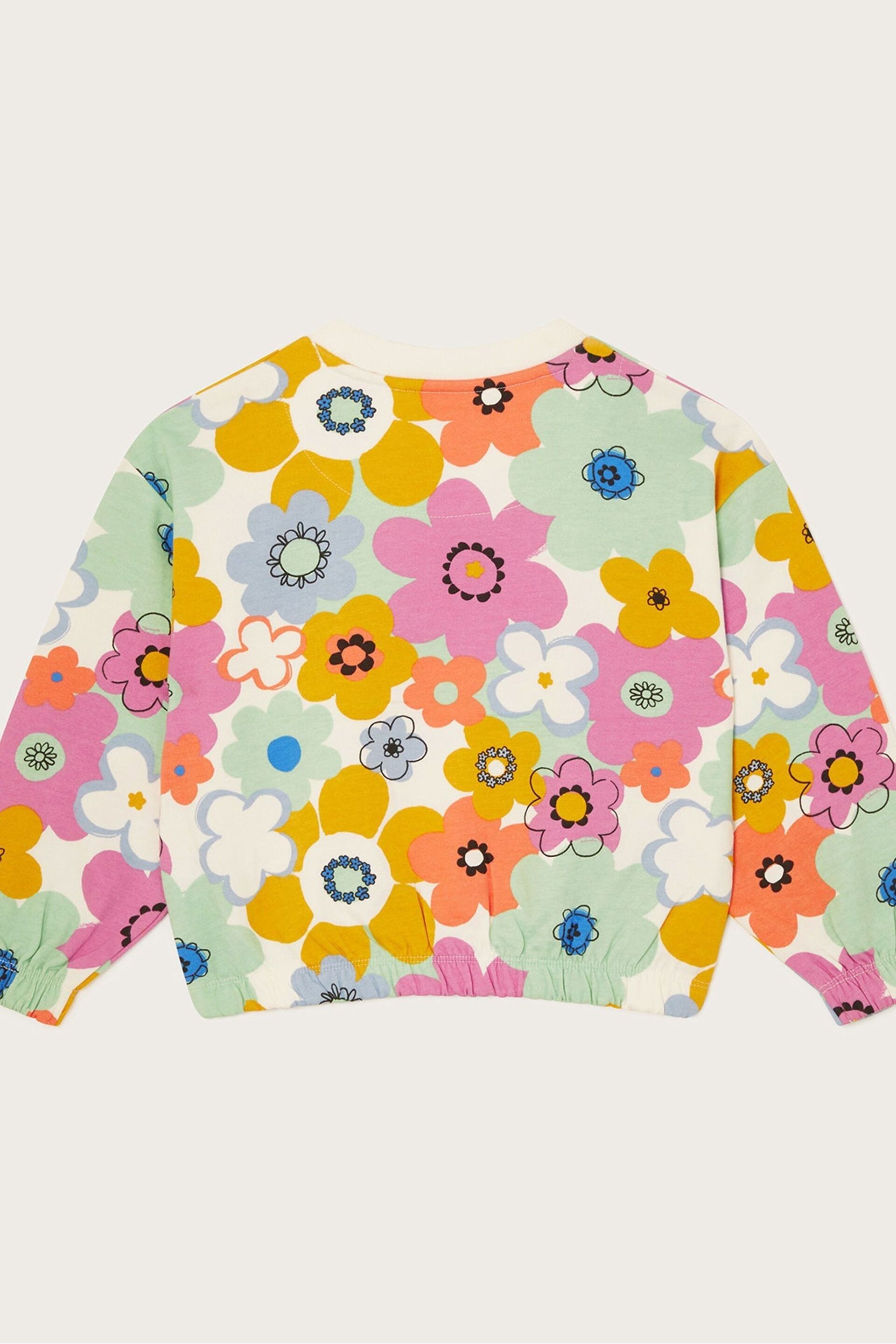 Monsoon Pink Retro Floral Sweater - Image 3 of 4