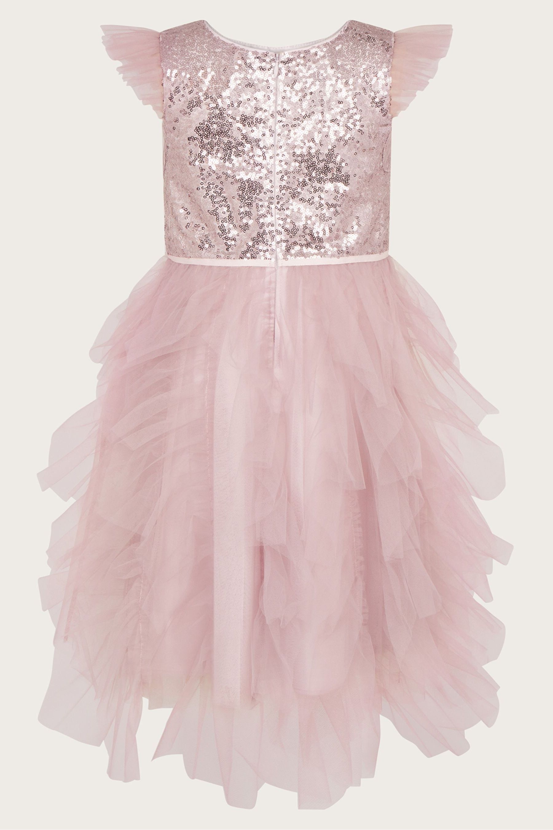 Buy Monsoon Purple Isabella Sequin Ruffle Dress from Next Luxembourg
