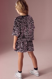 Berry Pink Sequin Top and Short Set (3-16yrs) - Image 2 of 7