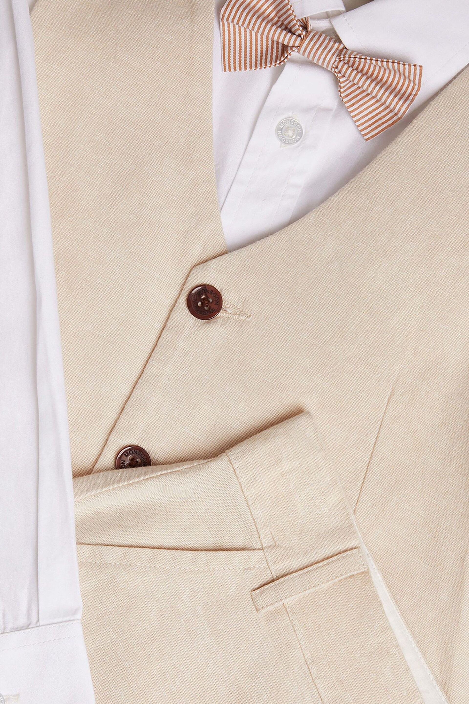 Monsoon Natural 4 Piece Smart Linen Suit in Linen Blend - Image 4 of 4
