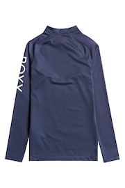 Roxy Blue Long Sleeve Rash Vest - Image 2 of 2