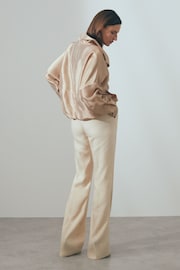 Reiss Champagne Carmen Zip-Through Jacket with Silk - Image 4 of 6