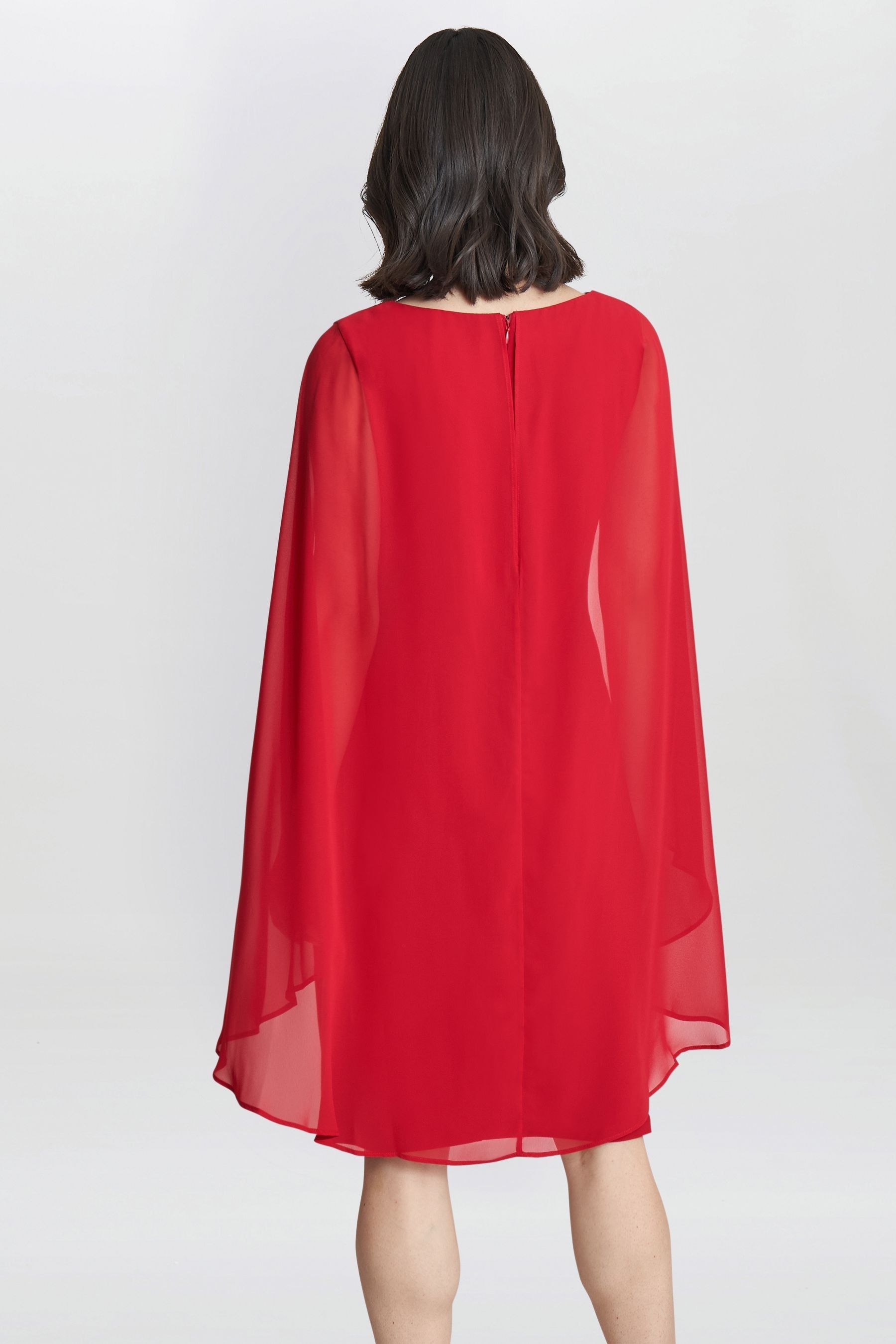 Gina bacconi chiffon cape deals