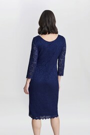 Gina Bacconi Blue Melody Lace Wrap Dress - Image 2 of 5