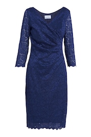 Gina Bacconi Blue Melody Lace Wrap Dress - Image 5 of 5