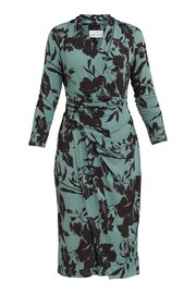 Gina Bacconi Green Ivy Jersey Wrap Dress - Image 4 of 4