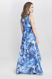 Gina Bacconi Blue Maria Maxi Printed Sleeveless Dress - Image 3 of 7