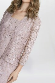 Gina Bacconi Pink Kayla Lace Midi-Length Jacket And Dress - Image 5 of 6