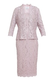 Gina Bacconi Pink Kayla Lace Midi-Length Jacket And Dress - Image 6 of 6