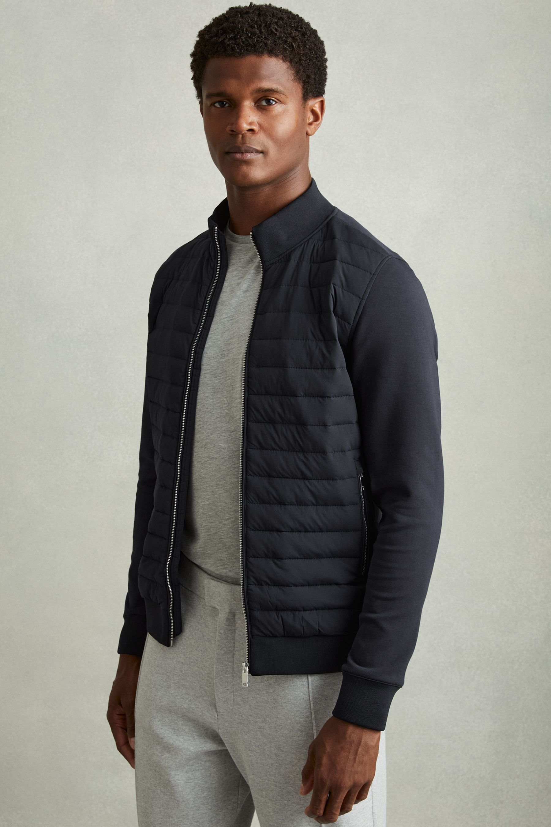 Reiss freddie hybrid quilted jacket outlet