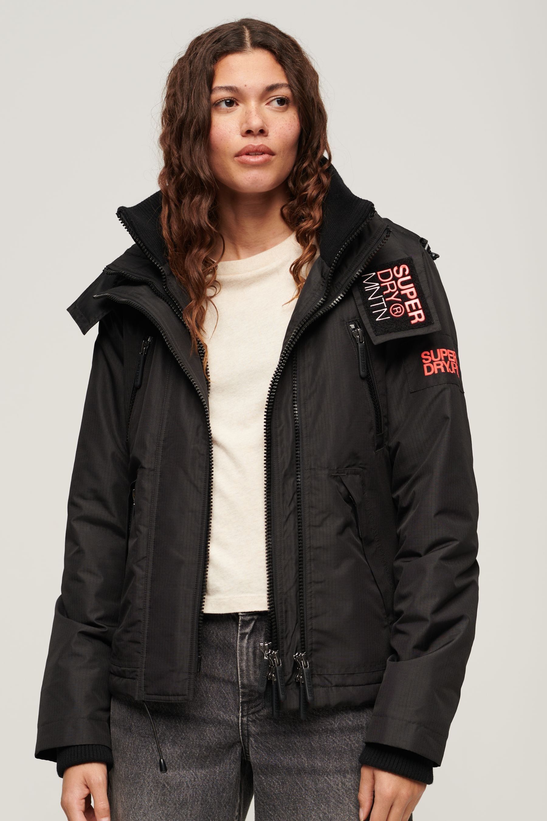 Buy Superdry Black Hooded Mountain Windbreaker Jacket from the Next UK online shop