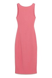 Superdry Pink Jersey Twist Back Midi Dress - Image 4 of 6
