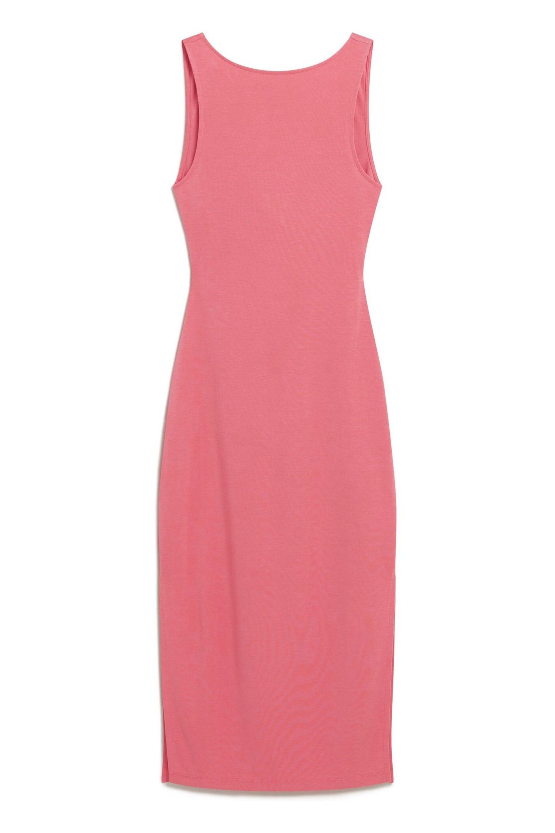 Superdry Pink Jersey Twist Back Midi Dress - Image 4 of 6