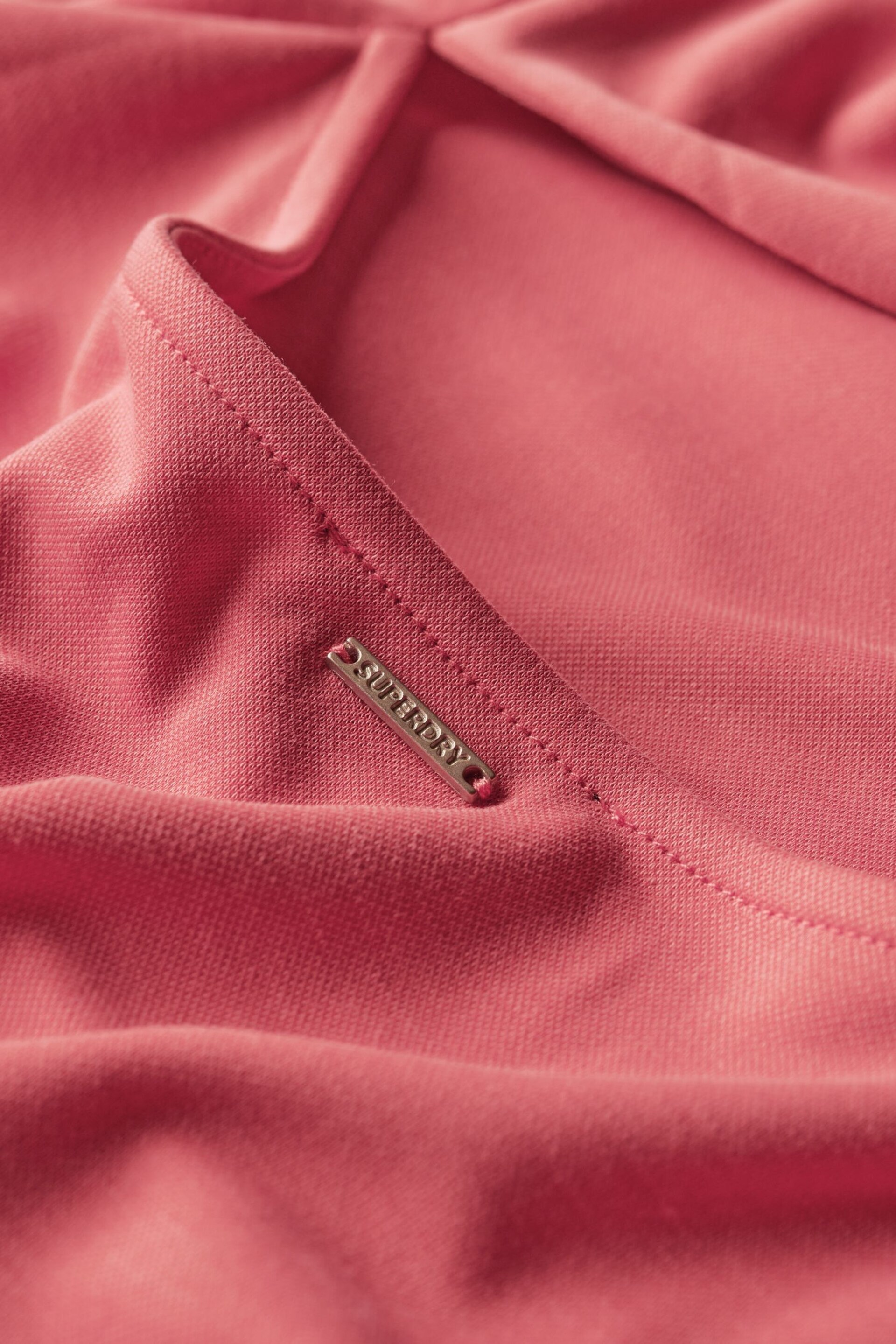 Superdry Pink Jersey Twist Back Midi Dress - Image 6 of 6