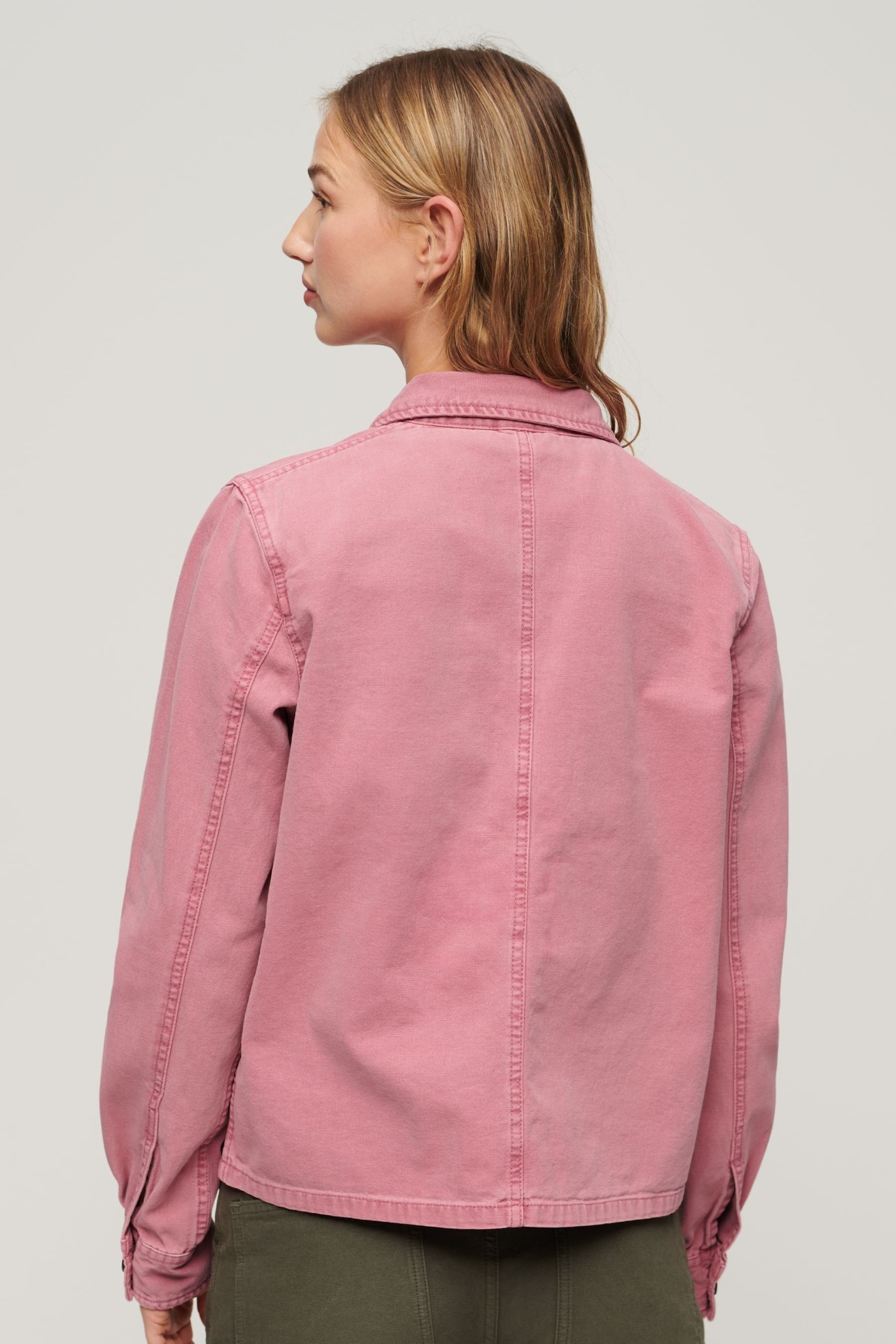 Superdry Pink Four Pocket Chore Jacket - Image 2 of 3