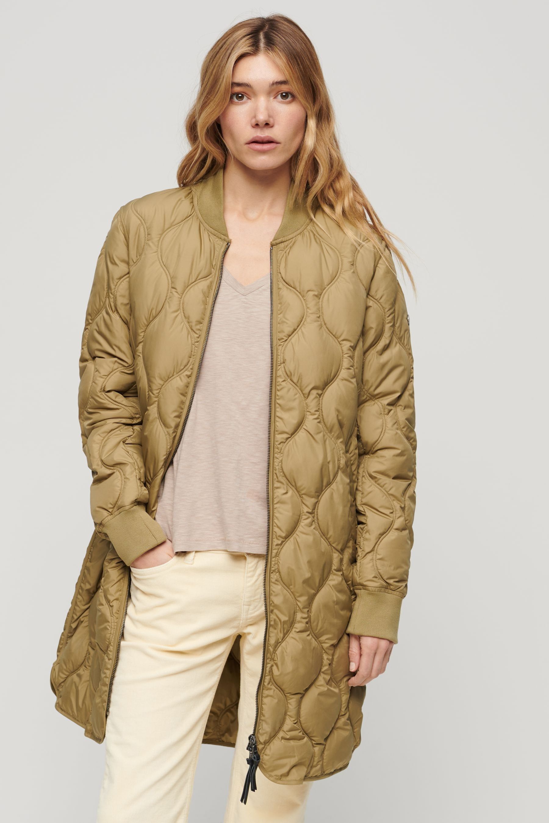 Buy Superdry Green Studios Long Liner Coat from the Next UK online shop