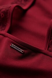 Superdry Red Mini Jersey Fit and Flare Dress - Image 5 of 6