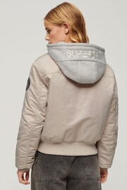 Superdry Nude Hooded Bomber Jacket - Image 2 of 3
