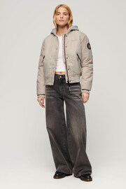 Superdry Nude Hooded Bomber Jacket - Image 3 of 3