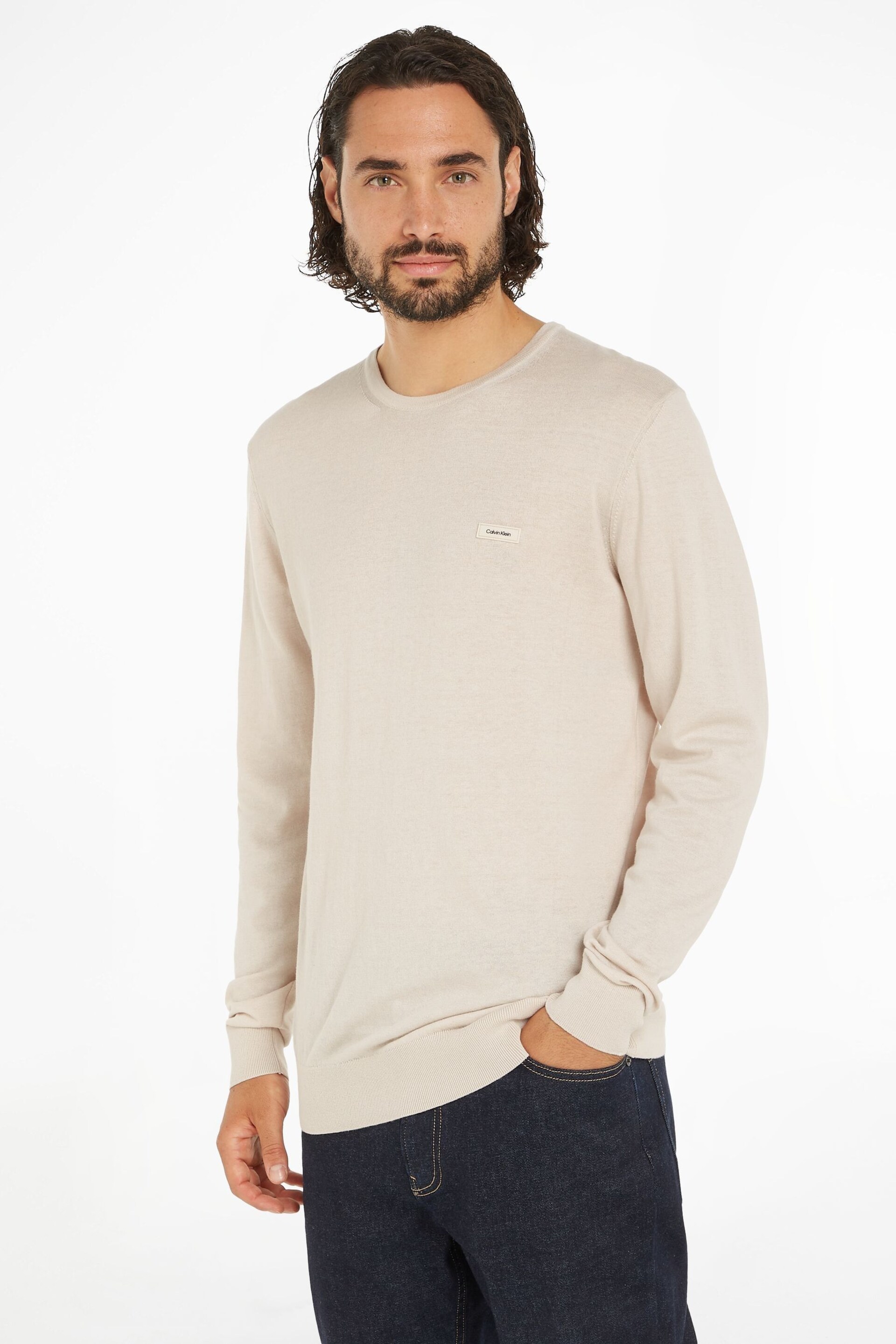 Calvin Klein Natural Logo Sweater - Image 1 of 6