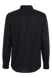 Calvin Klein Black Regular Linen Cotton Shirt - Image 5 of 5