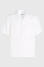 Calvin Klein White Linen Cuban Shirt - Image 3 of 3