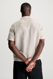 Calvin Klein Natural Linen Cuban Shirt - Image 2 of 5