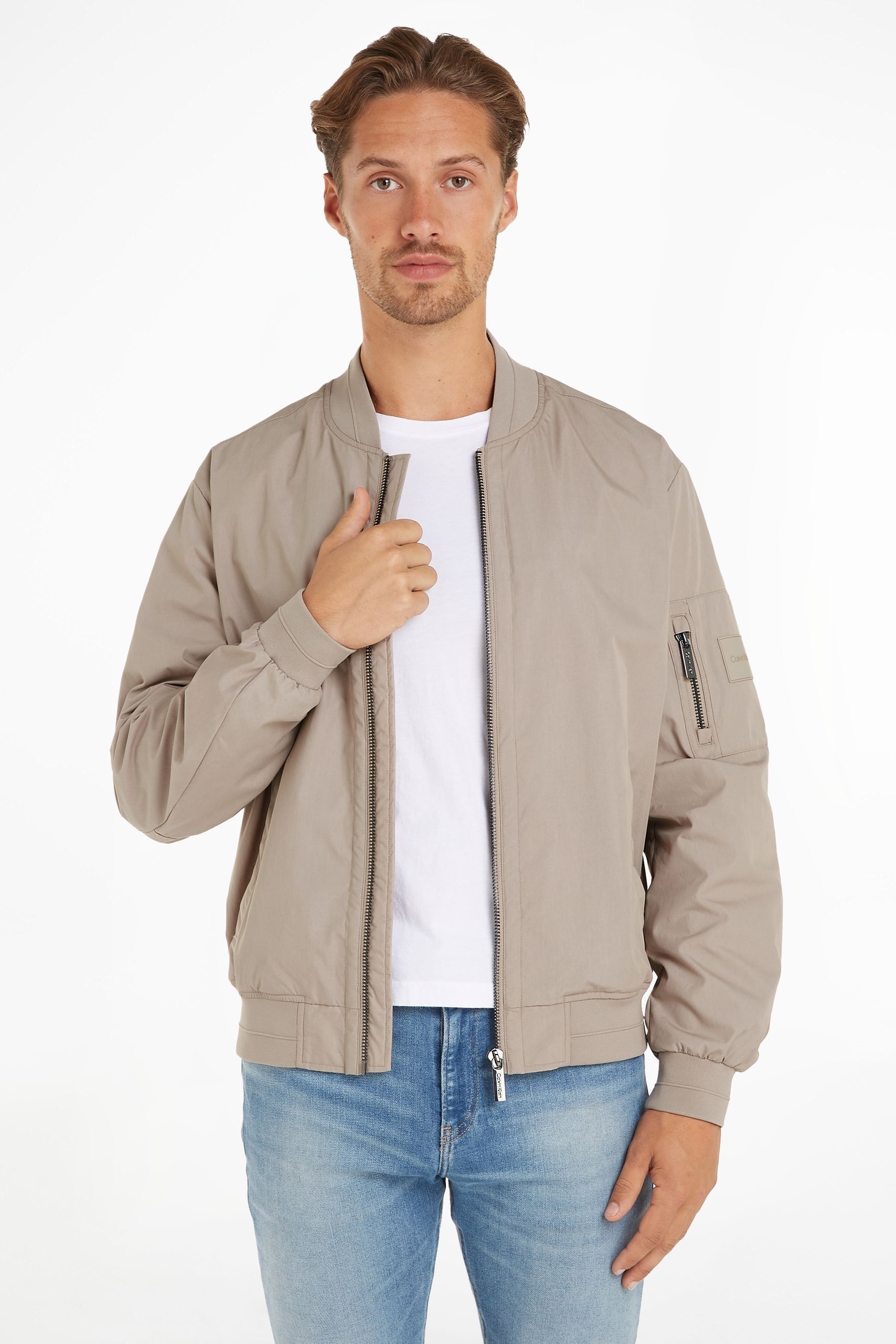 Calvin klein nylon bomber jacket on sale