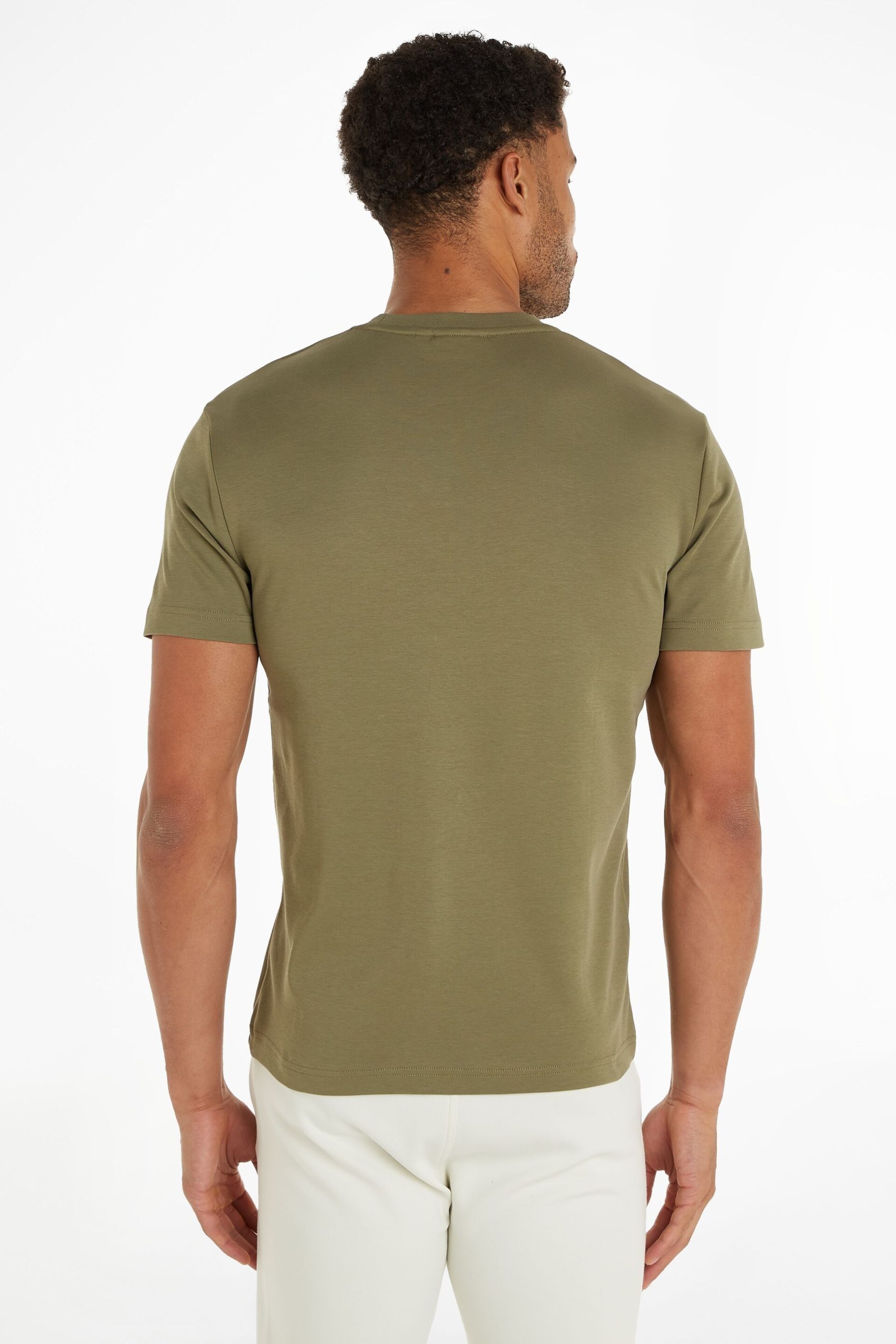 Calvin Klein Green Logo Interlock T-Shirt - Image 2 of 5