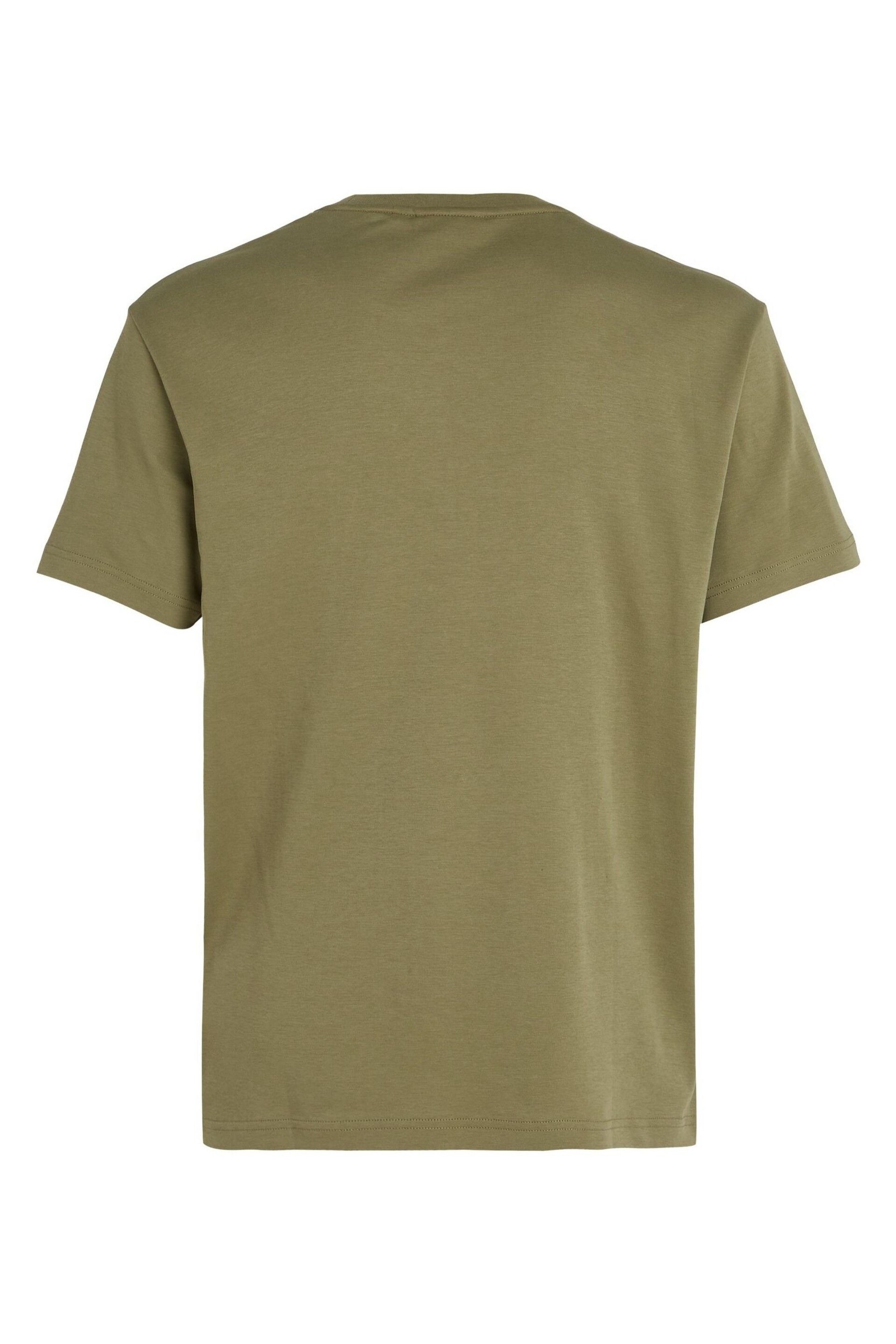 Calvin Klein Green Logo Interlock T-Shirt - Image 5 of 5
