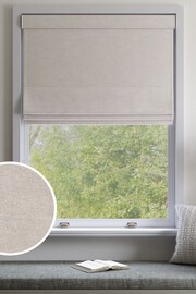 Natural Matte Chenille Made To Measure Roman Blind - Image 1 of 6