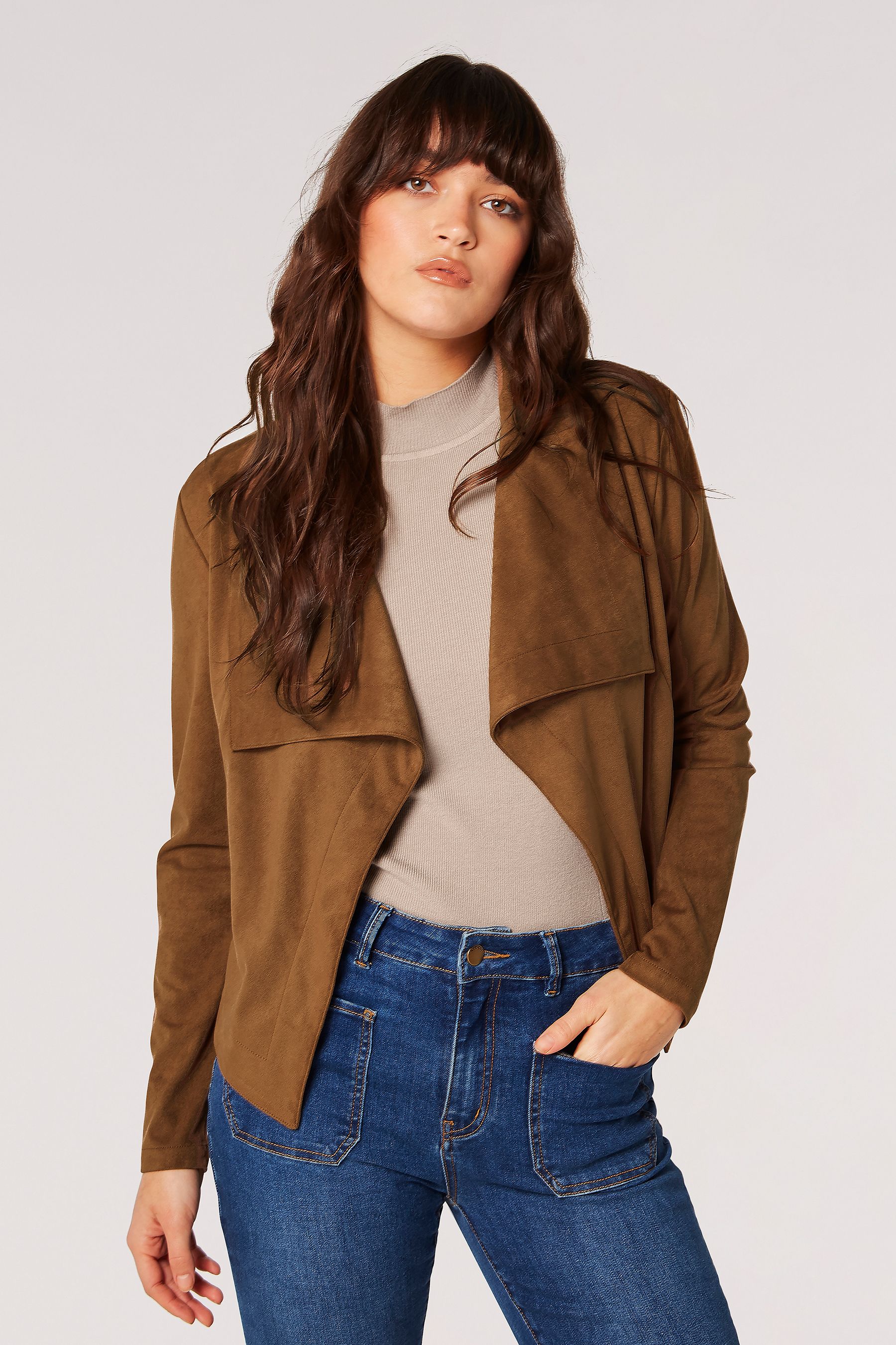 Tan waterfall jacket uk store