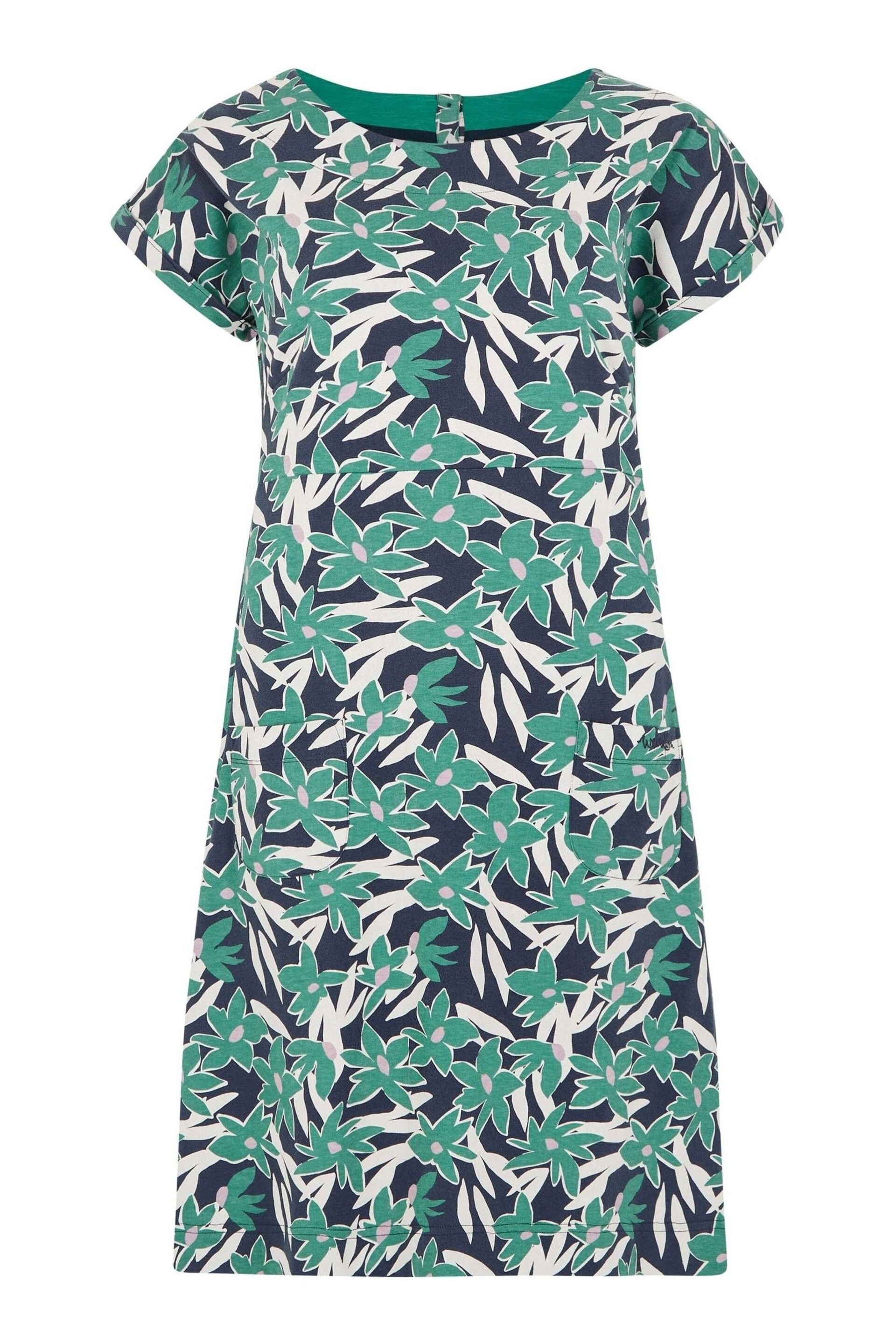 Weird Fish Tallahassee Organic Printed Jersey Dress - Image 5 of 6