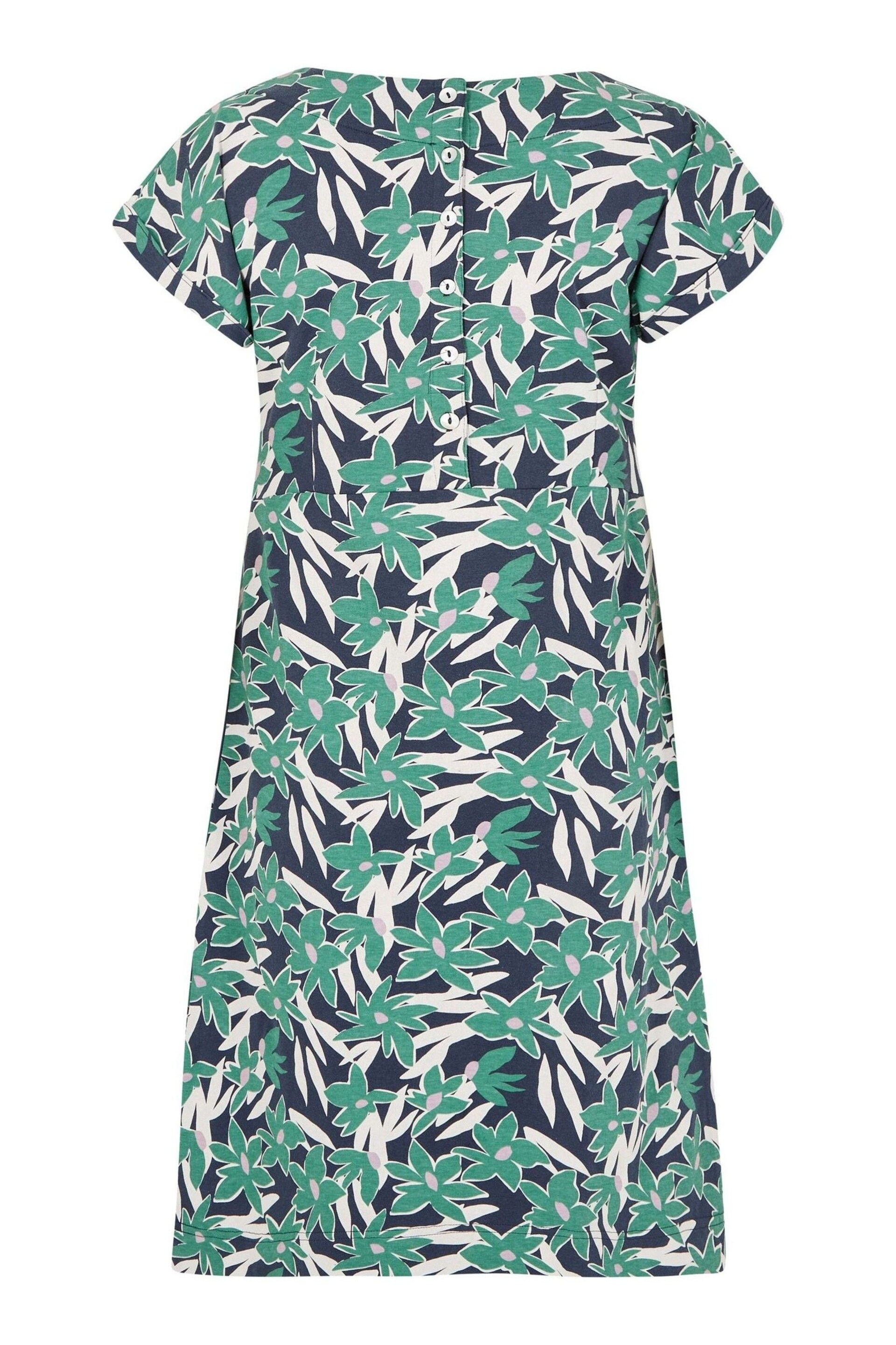 Weird Fish Tallahassee Organic Printed Jersey Dress - Image 6 of 6