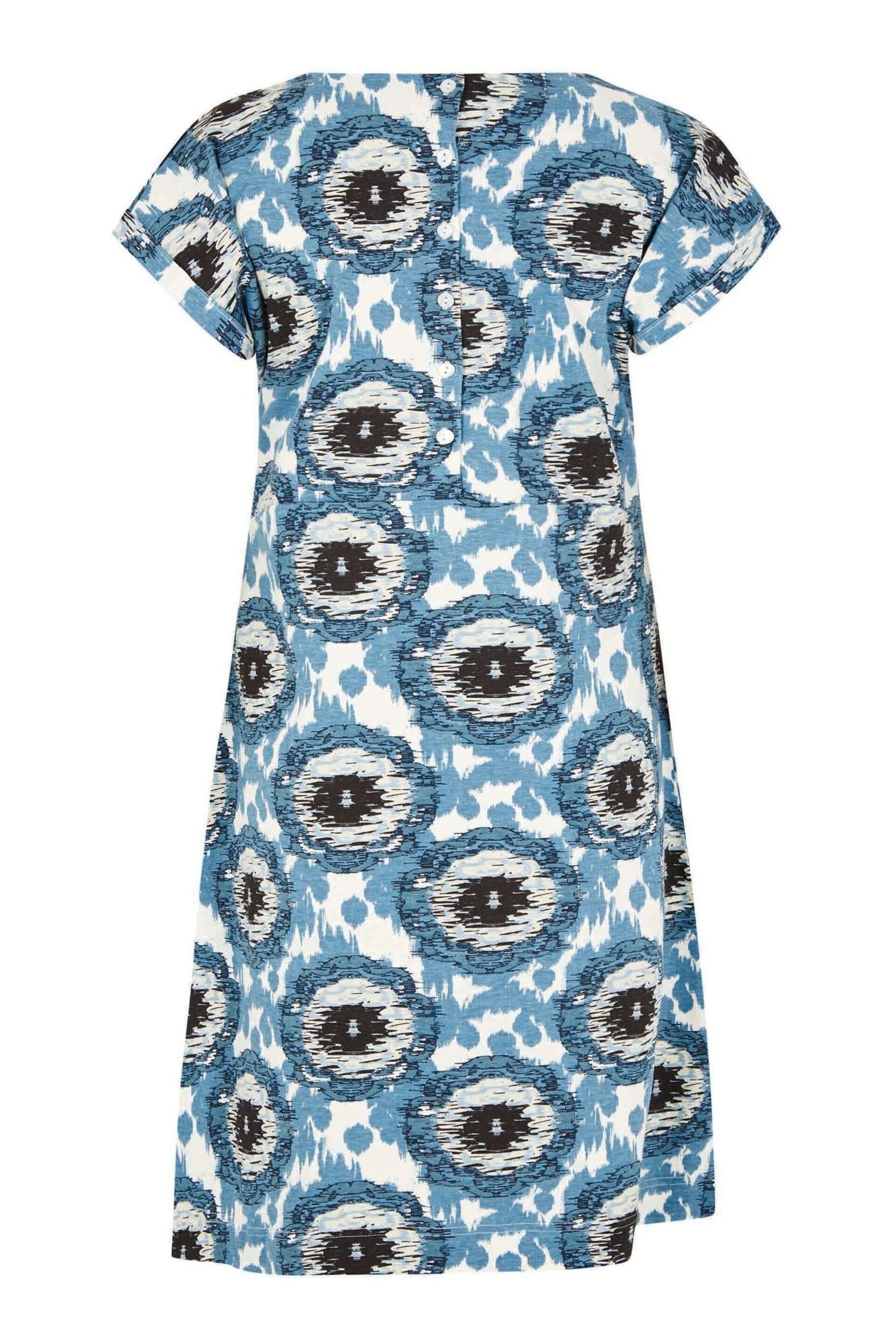 Weird Fish Tallahassee Organic Printed Jersey Dress - Image 2 of 7