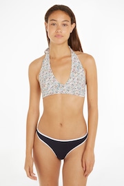 Tommy Hilfiger Multi Logo Print Fixed Triangle Bikini - Image 2 of 5