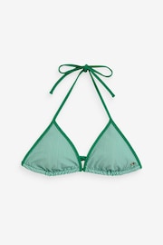 Tommy Hilfiger Green Triangle Stripe Bikini Top - Image 5 of 5