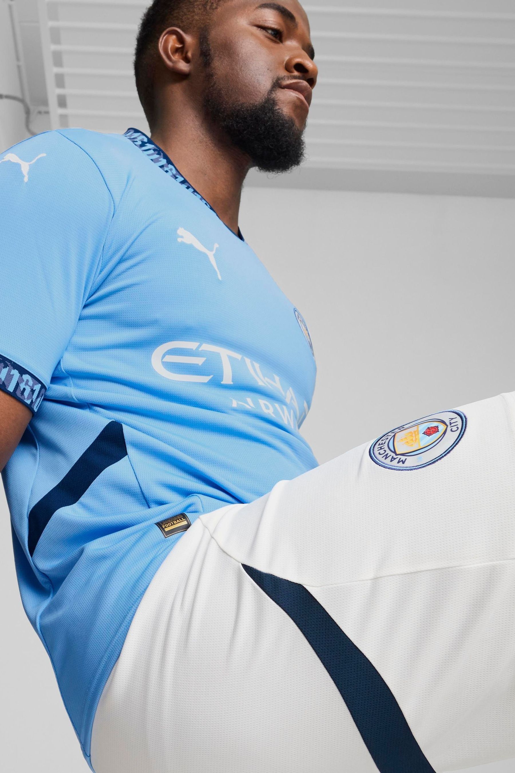 Buy Puma Light Blue Mens Manchester City Home 24 25 Football Shirt from Next Luxembourg