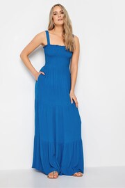 Long Tall Sally Blue Crinkle Tiered Dress - Image 1 of 5