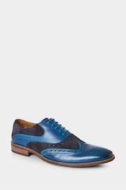 Joe Browns Blue Statement Leather Suede Brogues - Image 3 of 5